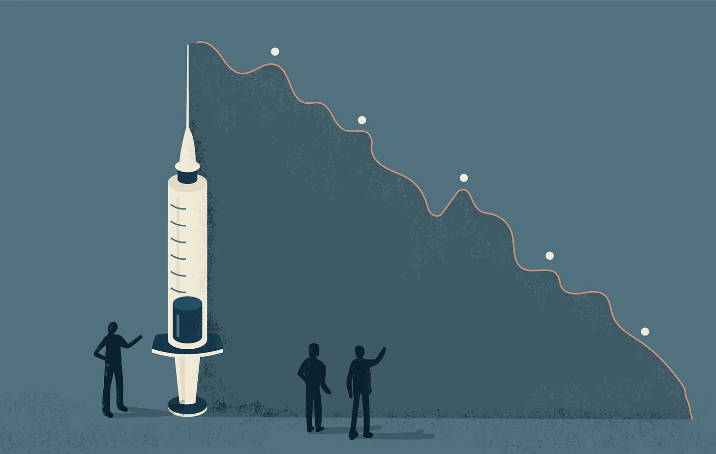 A chart with a syringe on the y axis showing drug use has declined in Portugal