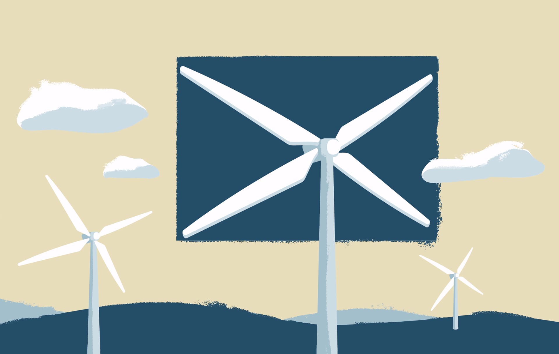 Scotland now produces more renewable energy, mostly from wind farms, than it needs.