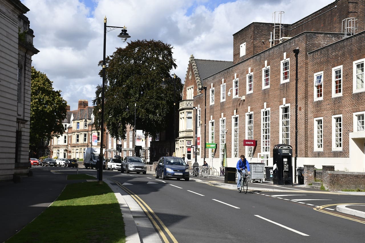 A street in Cardiff, Wales
