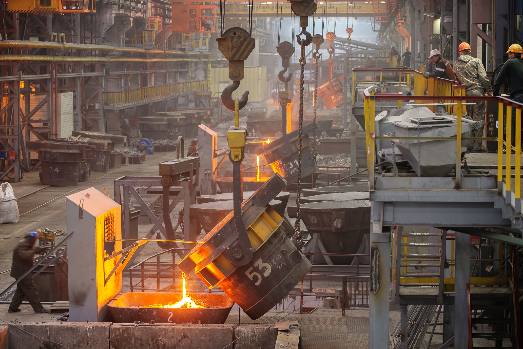 A steel manufacturing facility