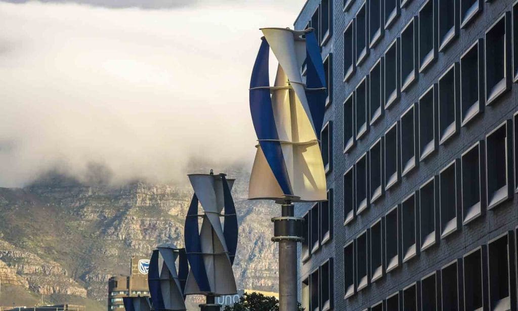 Cape Town's V&A Waterfront installs mini wind turbines, eyes larger roll out 2 Four mini wind turbines in action at Cape Town's V&A Waterfront