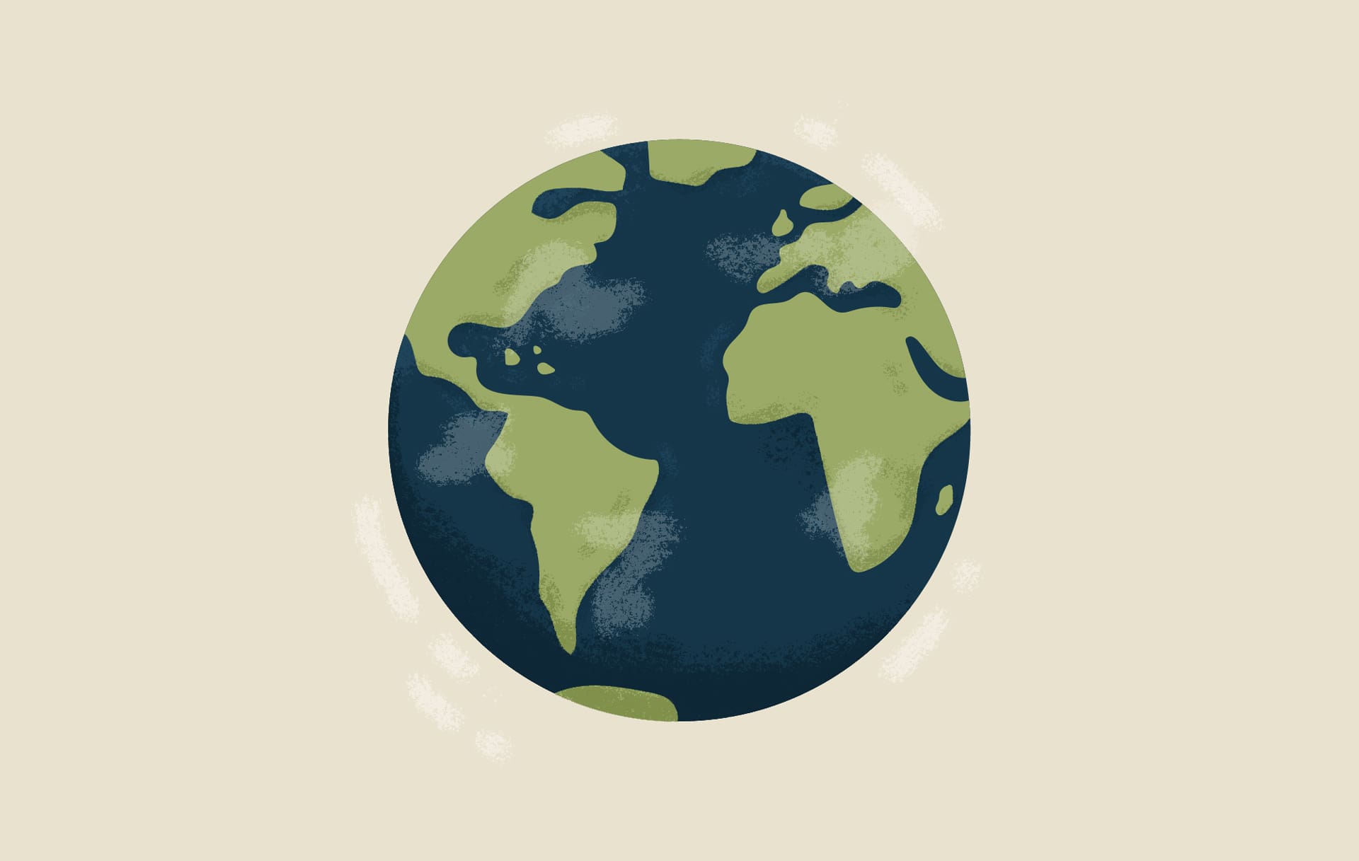 A graphic of planet earth, where economic growth is no longer contingent on burning fossil fuels for energy.