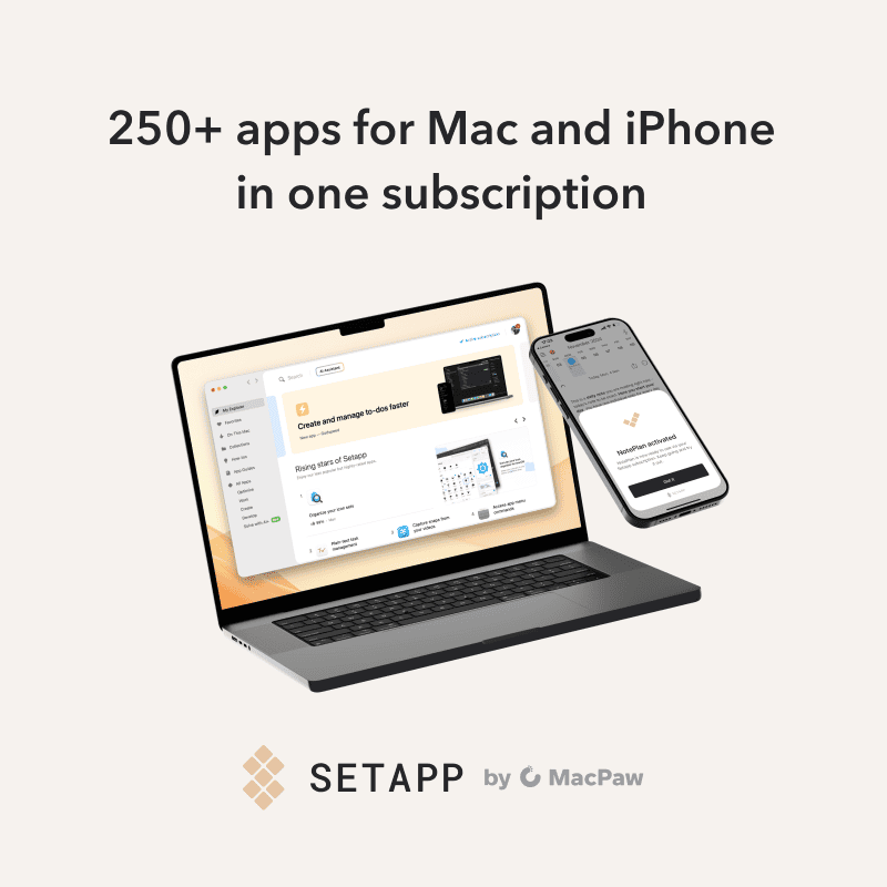 An advertisement for Setapp